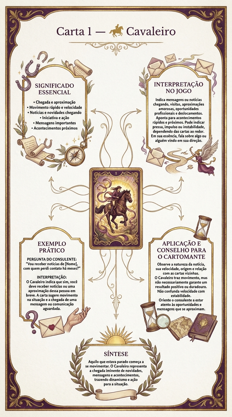 Mapa mental da carta Cavaleiro