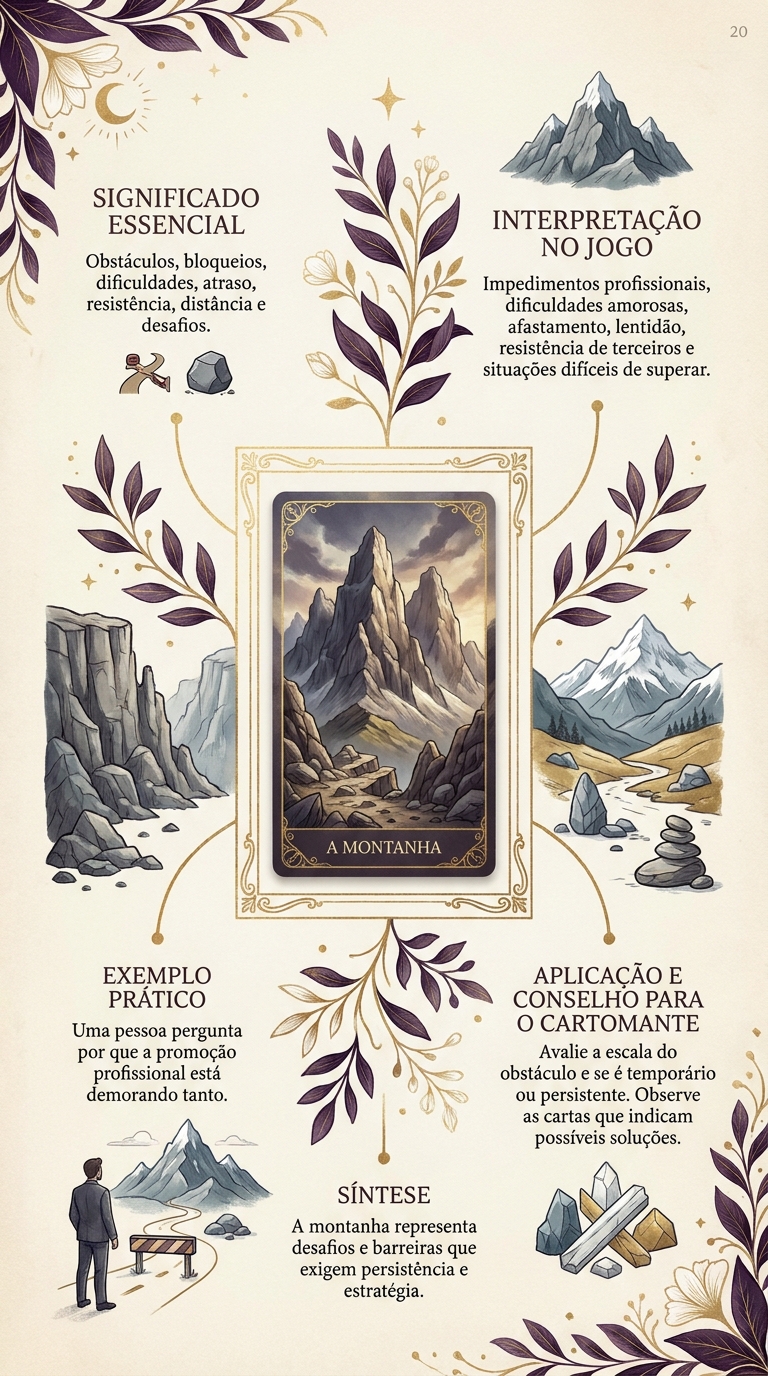 Mapa mental da carta Montanha